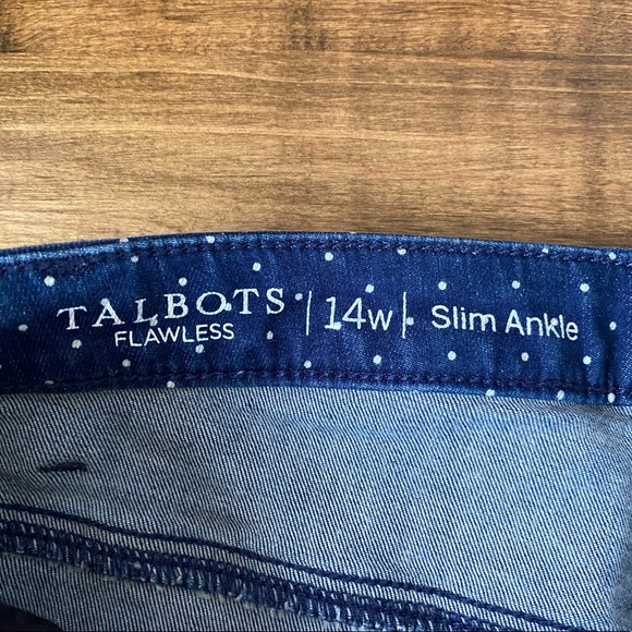 Talbots Flawless Slim Ankle Polka Dot Jeans - Picture 4 of 8